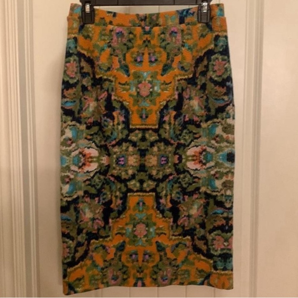 Maeve Multicolor Abstract Pencil Skirt